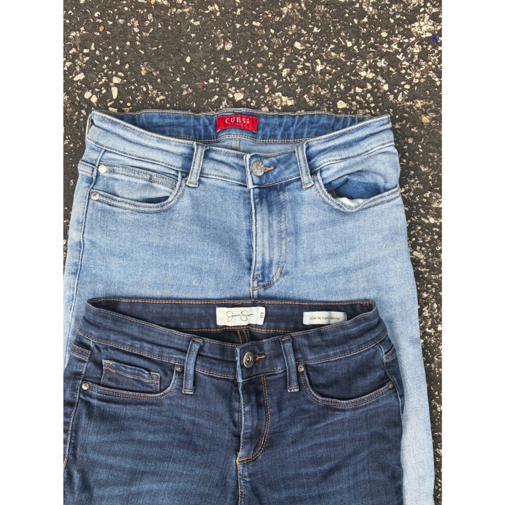 Guess Light Wash & Jessica Simpson Kiss Me Super Skinny Dark Jeans Bundle 27S